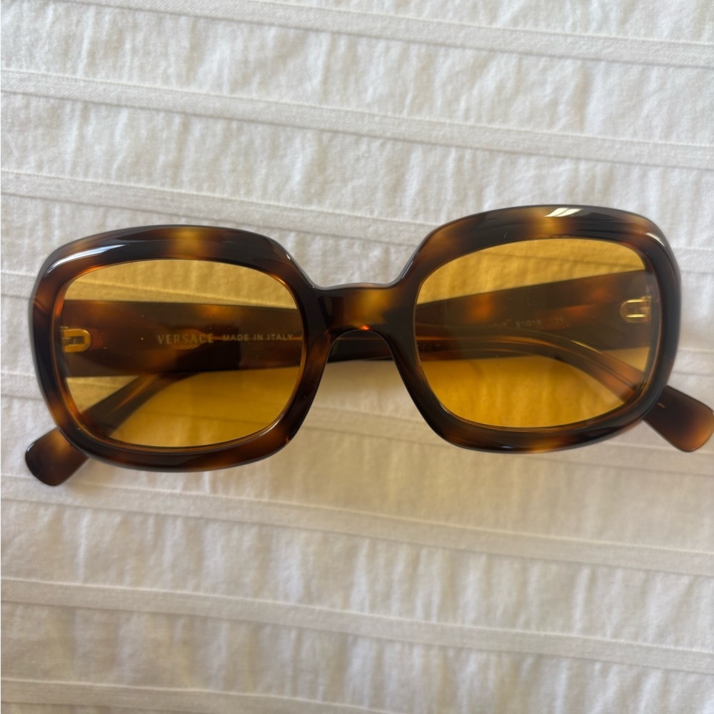 Versace Brown Sunglasses with Orange Lenses